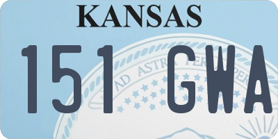 KS license plate 151GWA