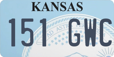 KS license plate 151GWC
