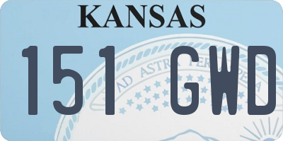 KS license plate 151GWD