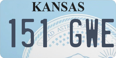 KS license plate 151GWE