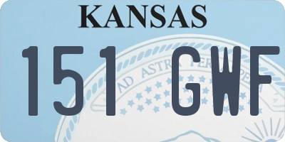 KS license plate 151GWF