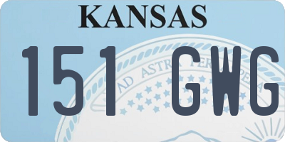 KS license plate 151GWG