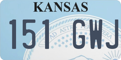 KS license plate 151GWJ
