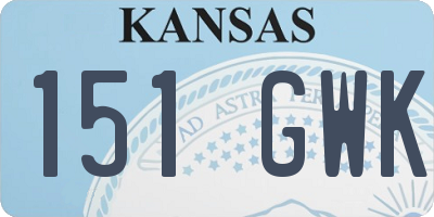 KS license plate 151GWK