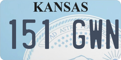 KS license plate 151GWN