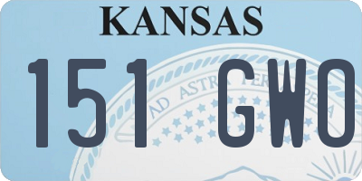 KS license plate 151GWO