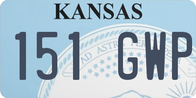 KS license plate 151GWP