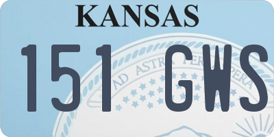 KS license plate 151GWS