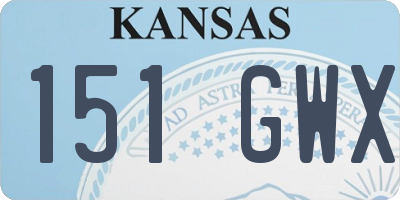 KS license plate 151GWX