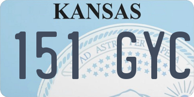 KS license plate 151GYC