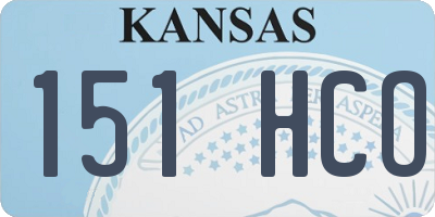KS license plate 151HCO