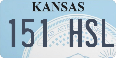 KS license plate 151HSL