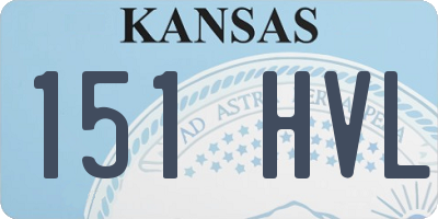 KS license plate 151HVL
