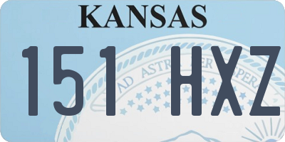 KS license plate 151HXZ