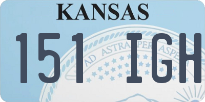KS license plate 151IGH