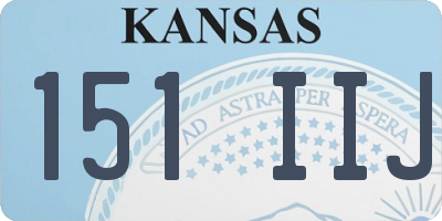KS license plate 151IIJ