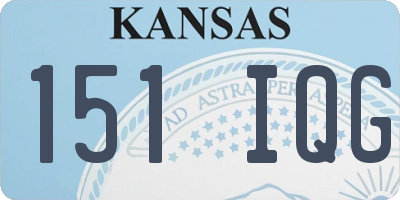 KS license plate 151IQG