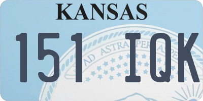 KS license plate 151IQK