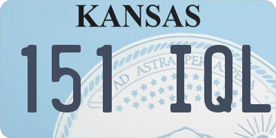 KS license plate 151IQL