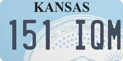 KS license plate 151IQM