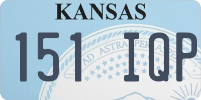 KS license plate 151IQP