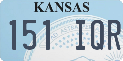 KS license plate 151IQR