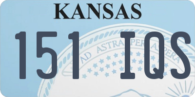 KS license plate 151IQS