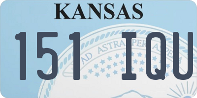 KS license plate 151IQU