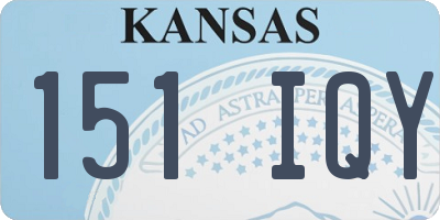 KS license plate 151IQY