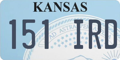 KS license plate 151IRD