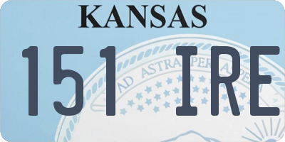 KS license plate 151IRE