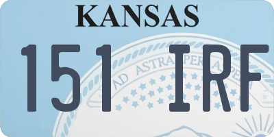 KS license plate 151IRF