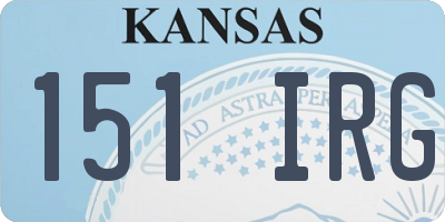 KS license plate 151IRG