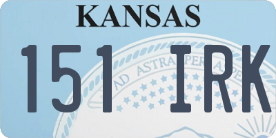 KS license plate 151IRK