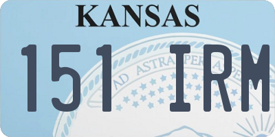 KS license plate 151IRM