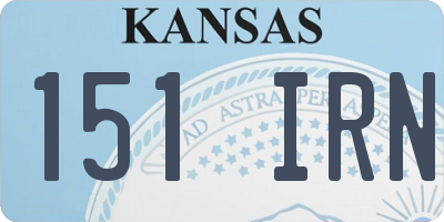 KS license plate 151IRN