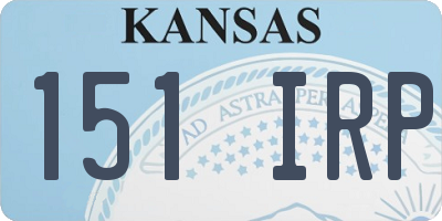 KS license plate 151IRP
