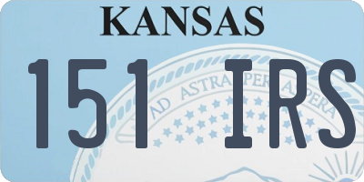 KS license plate 151IRS