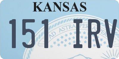 KS license plate 151IRV