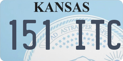 KS license plate 151ITC