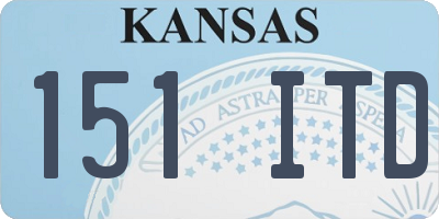 KS license plate 151ITD