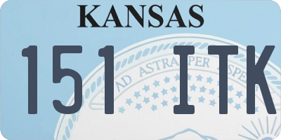 KS license plate 151ITK