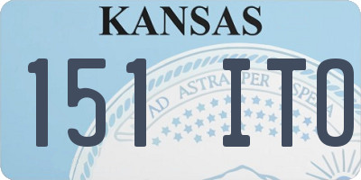 KS license plate 151ITO