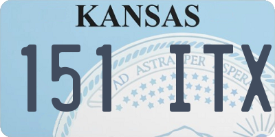 KS license plate 151ITX
