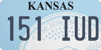 KS license plate 151IUD
