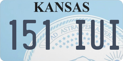 KS license plate 151IUI