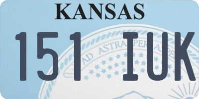 KS license plate 151IUK