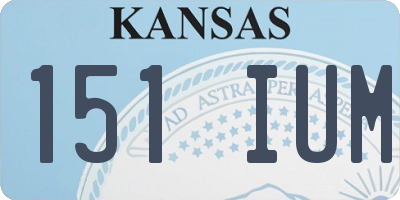KS license plate 151IUM