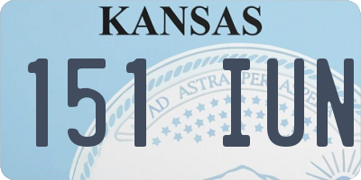 KS license plate 151IUN