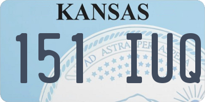 KS license plate 151IUQ